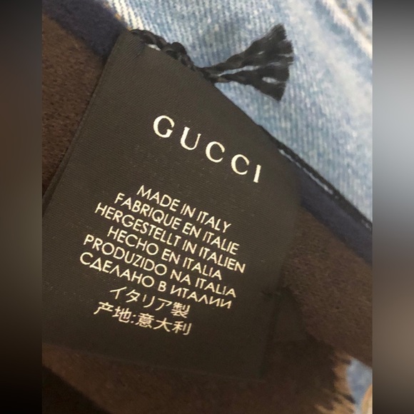 Gucci soft wool/silk Nippon scarf NWT unisex - Picture 7 of 8